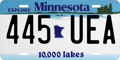 MN license plate 445UEA