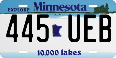 MN license plate 445UEB