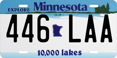 MN license plate 446LAA