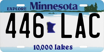 MN license plate 446LAC