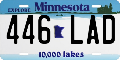 MN license plate 446LAD