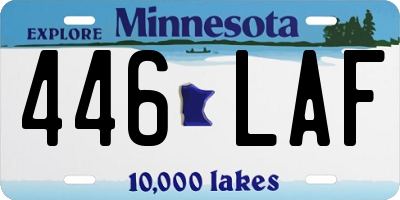 MN license plate 446LAF