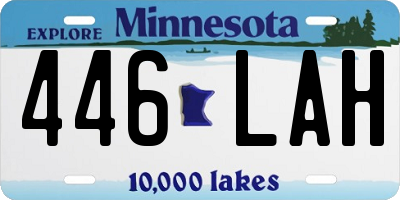 MN license plate 446LAH