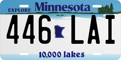 MN license plate 446LAI