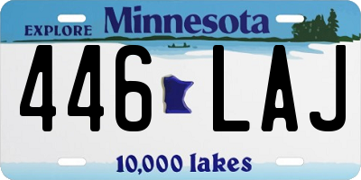 MN license plate 446LAJ