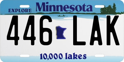 MN license plate 446LAK