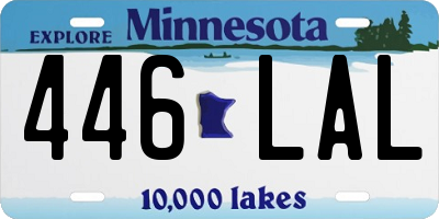 MN license plate 446LAL