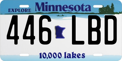 MN license plate 446LBD