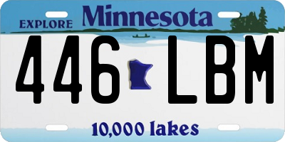 MN license plate 446LBM