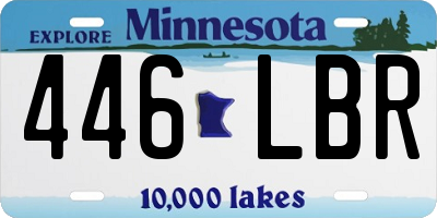 MN license plate 446LBR