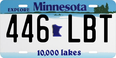 MN license plate 446LBT