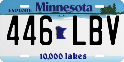 MN license plate 446LBV