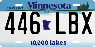 MN license plate 446LBX