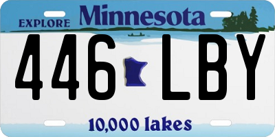 MN license plate 446LBY