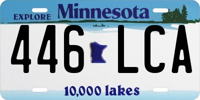 MN license plate 446LCA