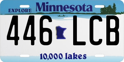 MN license plate 446LCB