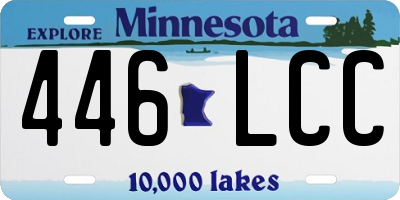 MN license plate 446LCC