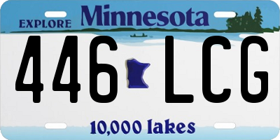 MN license plate 446LCG