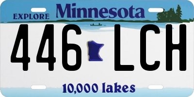MN license plate 446LCH