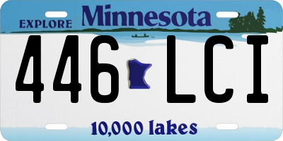 MN license plate 446LCI