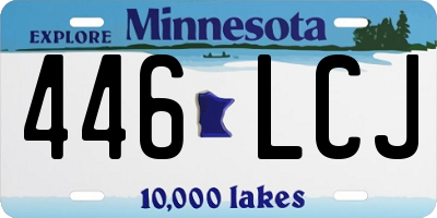 MN license plate 446LCJ