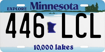 MN license plate 446LCL