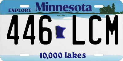 MN license plate 446LCM