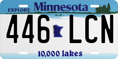 MN license plate 446LCN