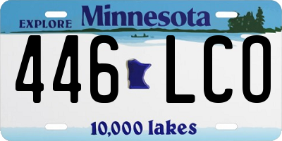MN license plate 446LCO