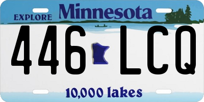 MN license plate 446LCQ