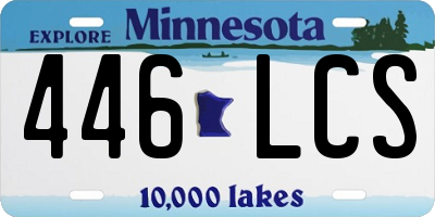 MN license plate 446LCS
