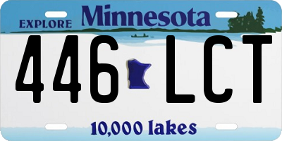 MN license plate 446LCT