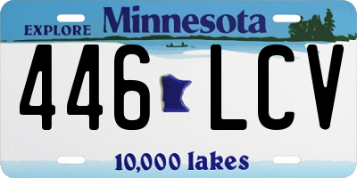 MN license plate 446LCV