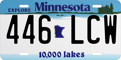 MN license plate 446LCW