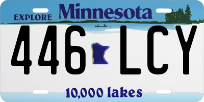 MN license plate 446LCY