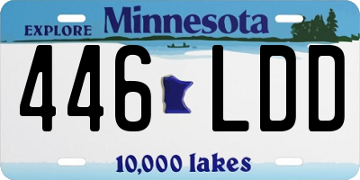 MN license plate 446LDD