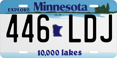 MN license plate 446LDJ