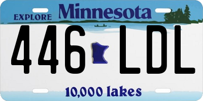 MN license plate 446LDL