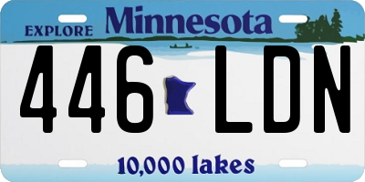 MN license plate 446LDN