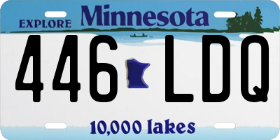 MN license plate 446LDQ