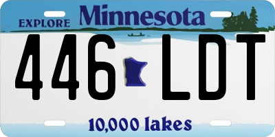 MN license plate 446LDT