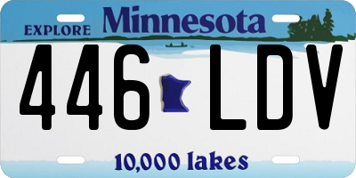 MN license plate 446LDV