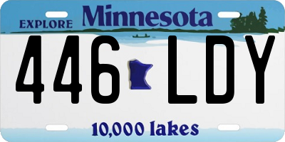 MN license plate 446LDY