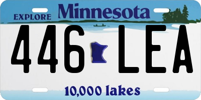MN license plate 446LEA
