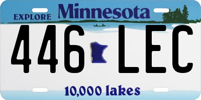 MN license plate 446LEC