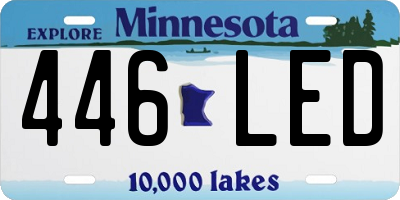 MN license plate 446LED