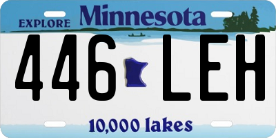 MN license plate 446LEH