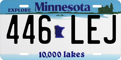 MN license plate 446LEJ