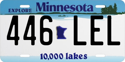 MN license plate 446LEL