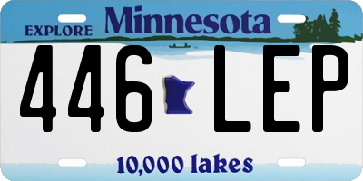 MN license plate 446LEP